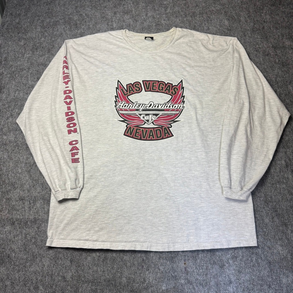 Harley Davidson Las Vegas Cafe Long Sleeve Shirt Mens XXL USA Made